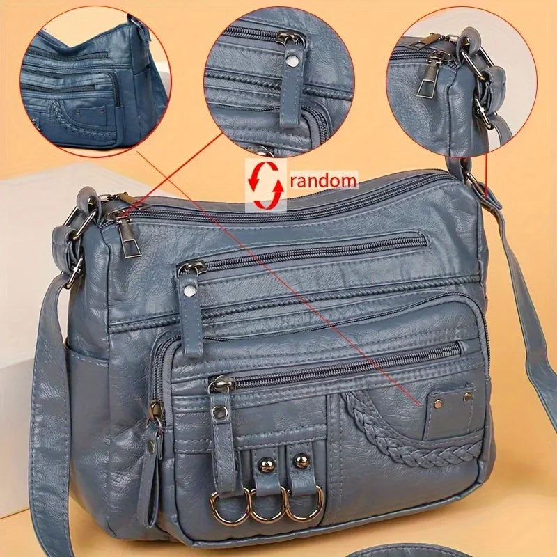 Women's Fashion Vintage PU Handbag & Purse,