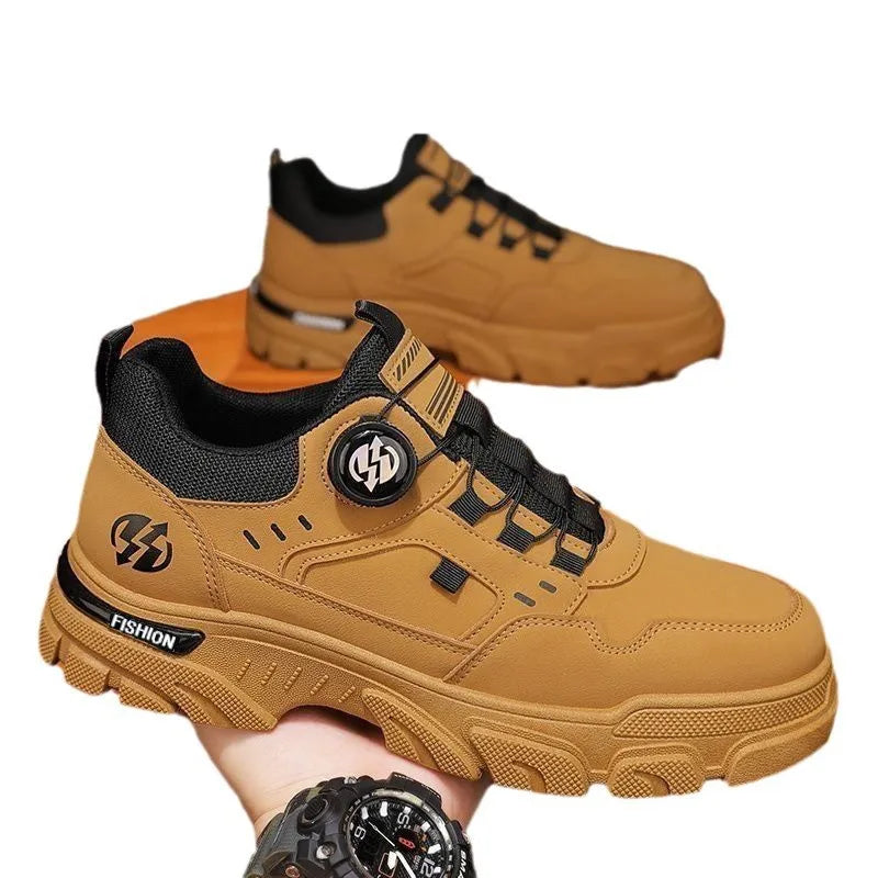 Summer Men's Casual Leather Sneakers Comfortable Soft Male Wark Board Shoes Platforms