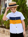 Boy's Casual Short-Sleeved Button-Down Shirt, Comfortable for Anytime Wear