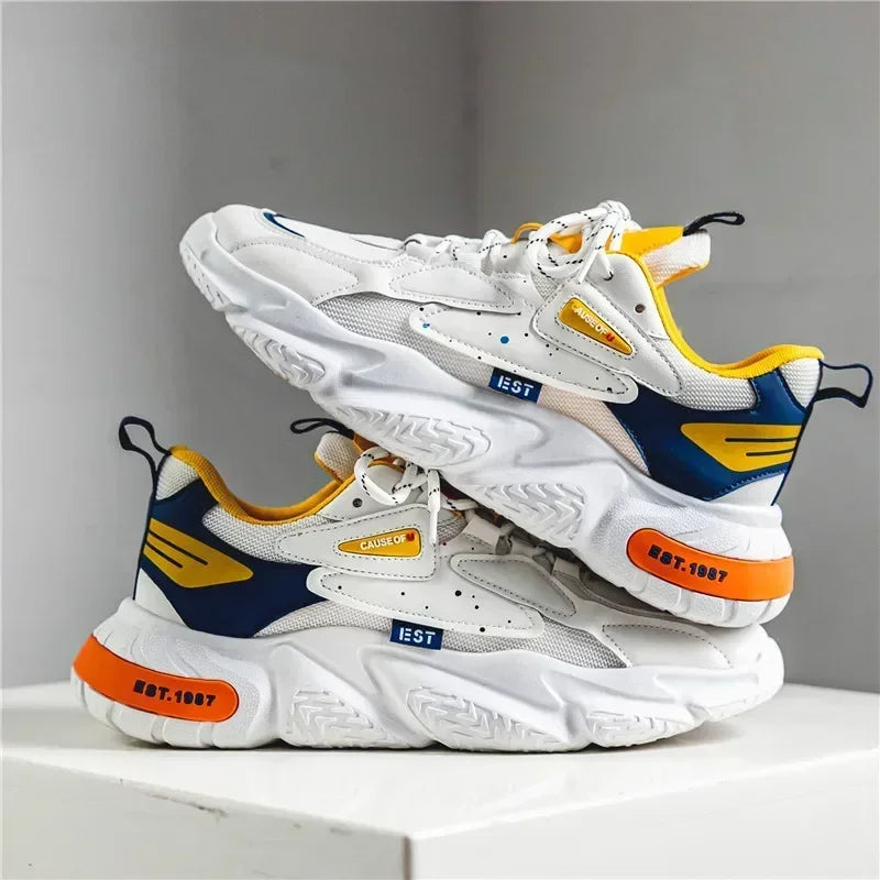 2025 Fashion Comfortable Mesh Breathable Summer Hot Sale, Men's Thick Bottom Sneaker