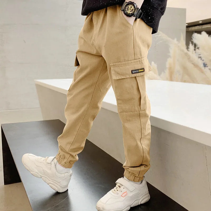 New Boys Pants Letter Casual Long Style Trousers, 3 Colors Sport Pants