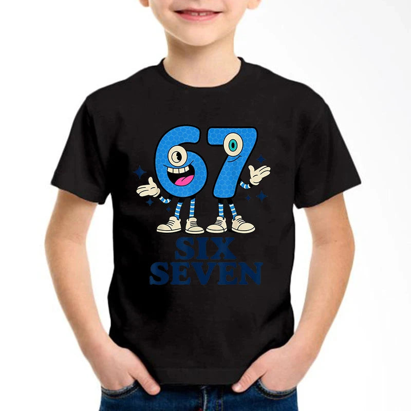 New Funny Six Seven Italian Brainrot Graphic Print T-Shirt Boy/Girl
