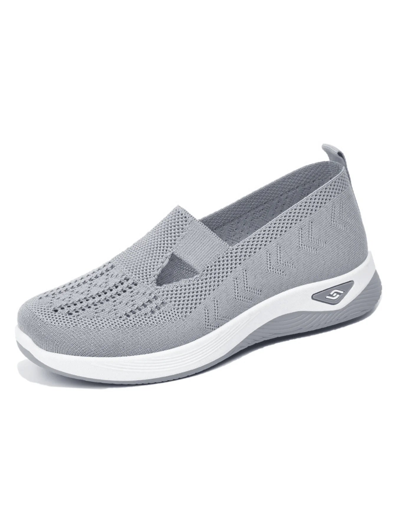 Women's Solid Color Breathable Sneakers, Low-top, Knitted, Breathable, Light Walking, in 6 Colors