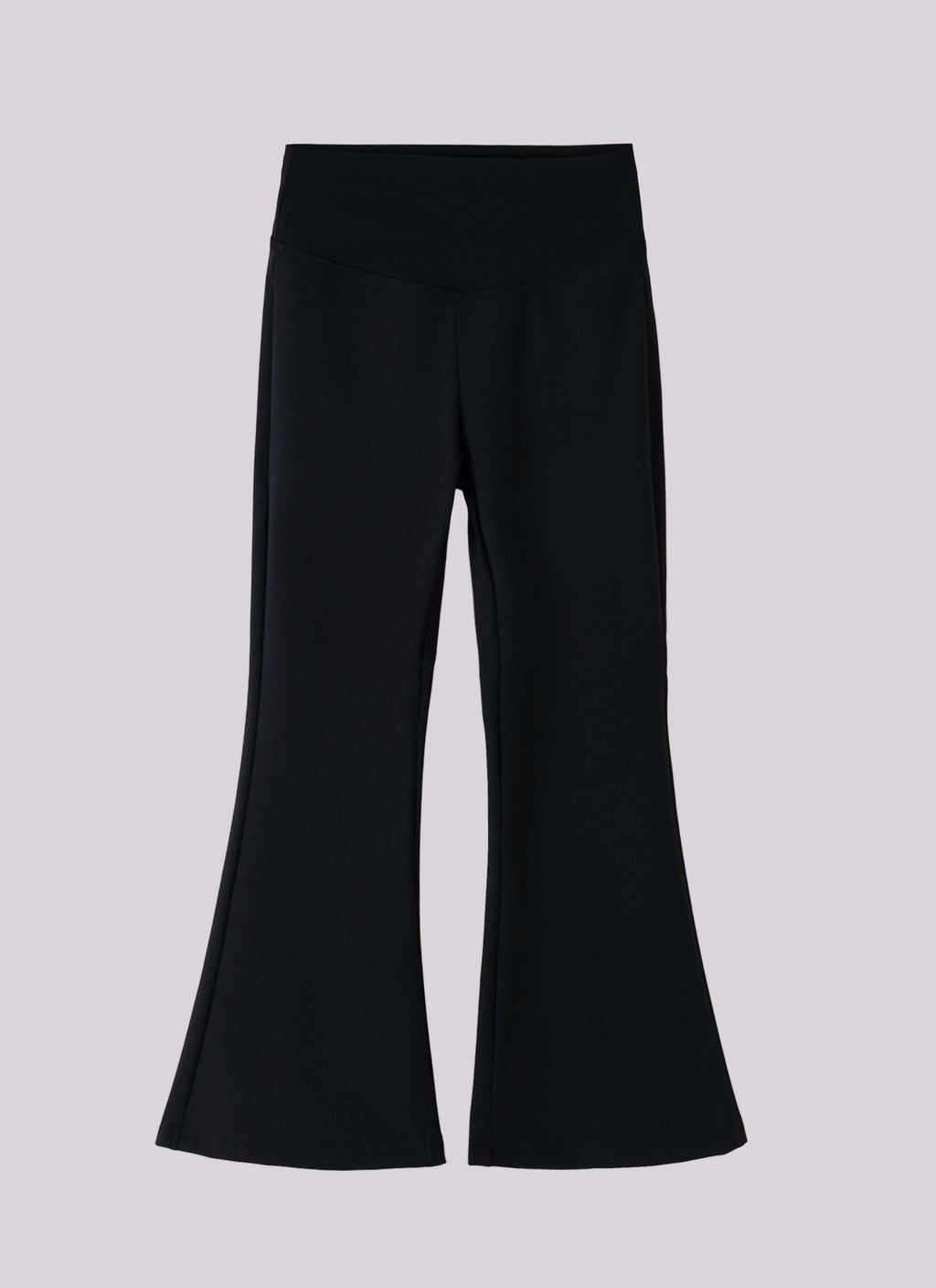Girls Flared High Waist Yoga Leggings Teenagers Stretch Elastic Waistband