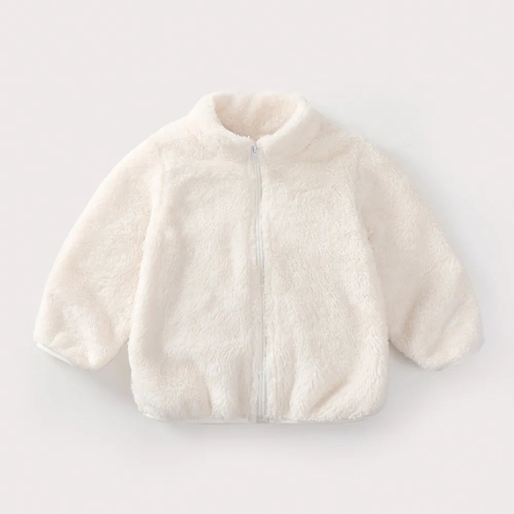 Children's Casual Fashion Warm Plush Coat, Toddle Outerwear