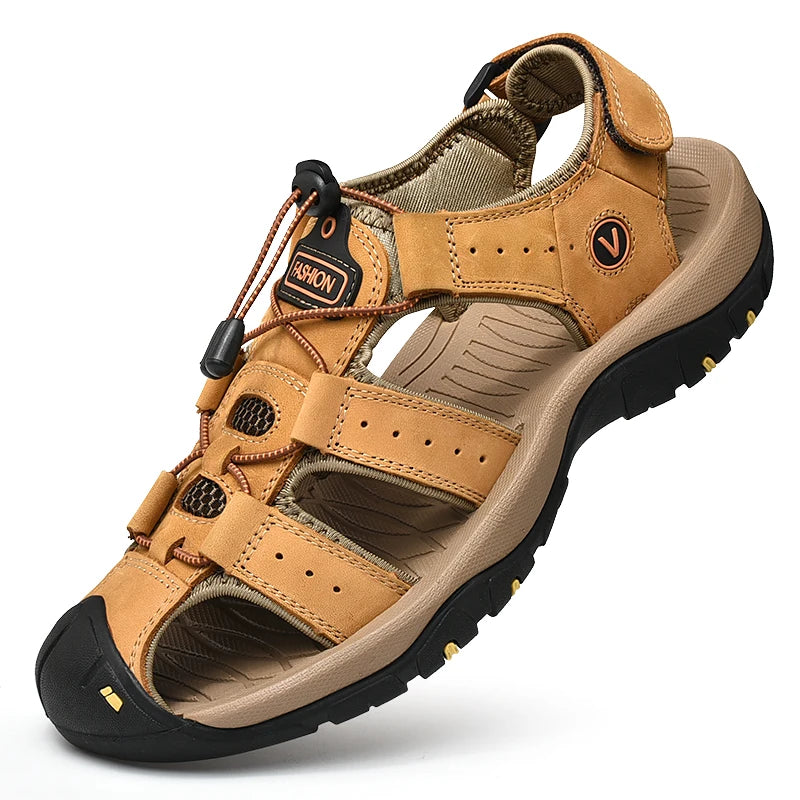 Summer Men Sandals Genuine Leather