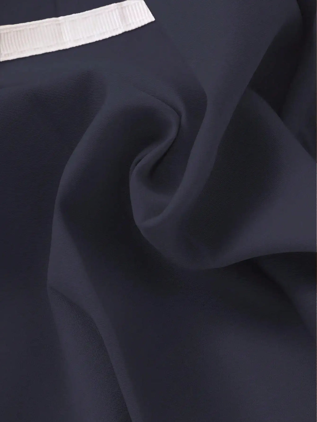 Navy Blue Pleated Skirt for Girls with White Stripe Trim and Elastic Waist