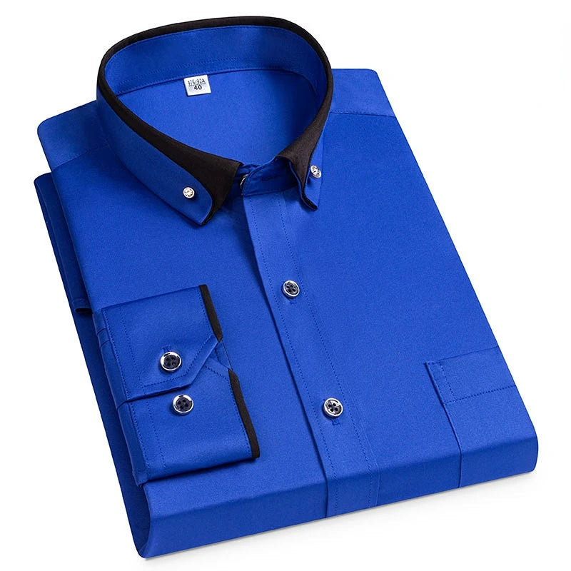 Men's Business Dress Shirts, Formal Button-Down also Anti-Wrinkle