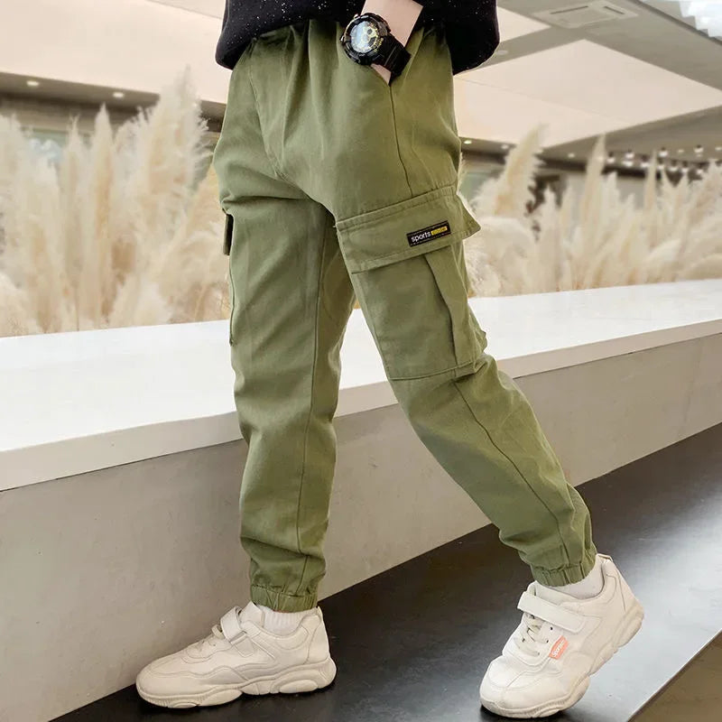 New Boys Pants Letter Casual Long Style Trousers, 3 Colors Sport Pants