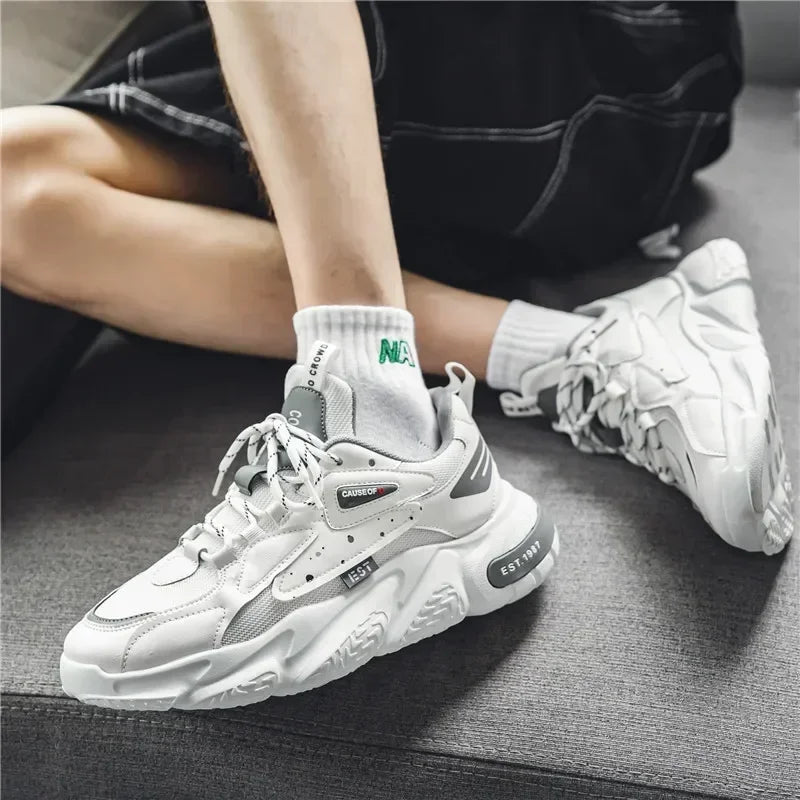 2025 Fashion Comfortable Mesh Breathable Summer Hot Sale, Men's Thick Bottom Sneaker