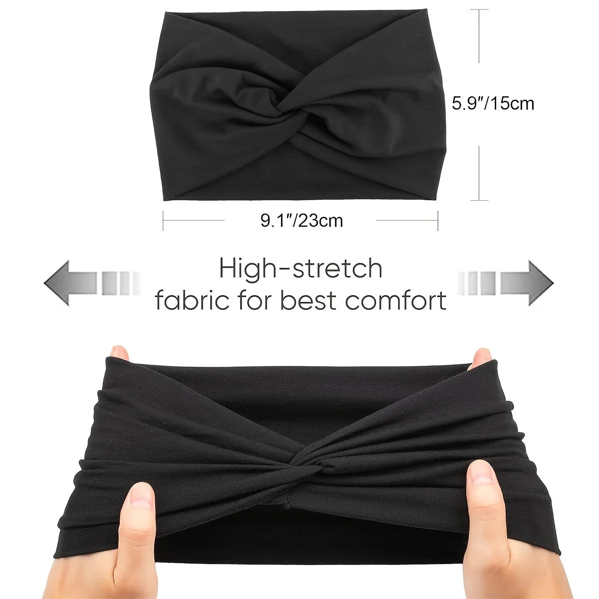 4Pc Soft Knitted Sports Headband For Women