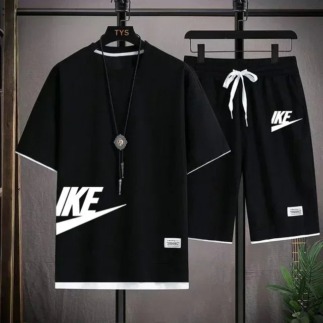 Fashionable, casual and trendy men's sportswear set, short-sleeved T-shirt and Shorts