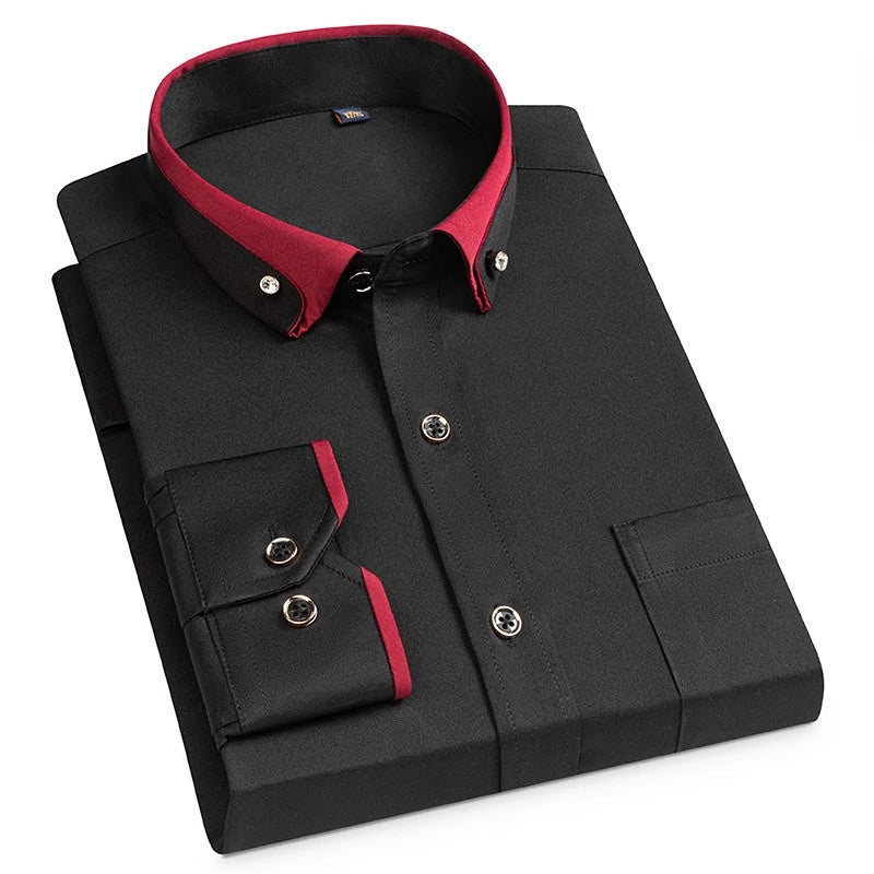 Men's Business Dress Shirts, Formal Button-Down also Anti-Wrinkle