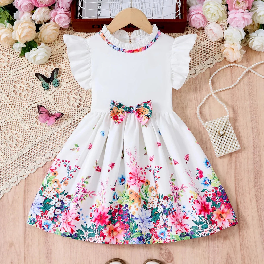 Girls Lace Up Sling Summer Dress, Sleeveless Dresses For 1-10 Years Cool Ventilated Clothes
