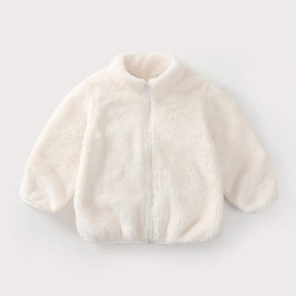 Children's Casual Fashion Warm Plush Coat, Toddle Outerwear