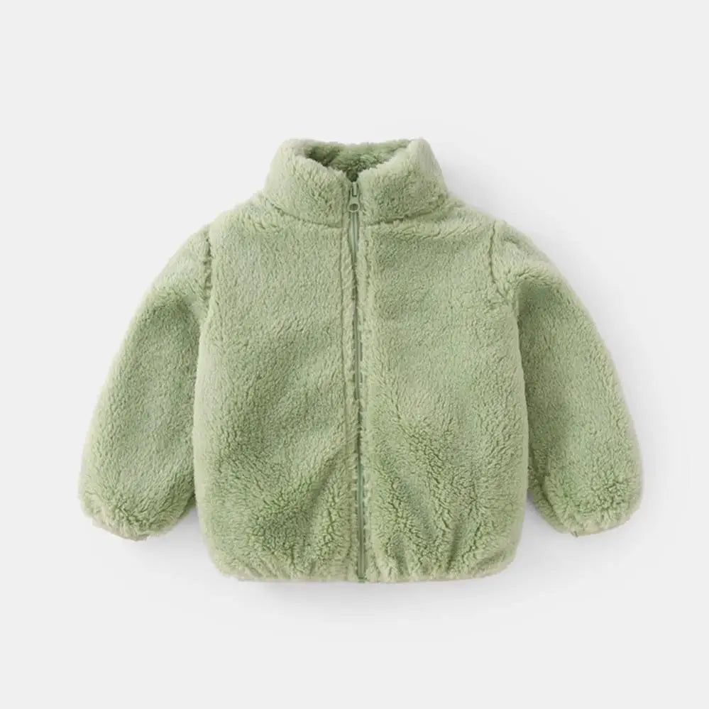 Children's Casual Fashion Warm Plush Coat, Toddle Outerwear