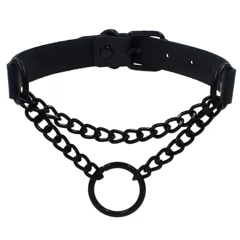 Woman Black Punk Choker Collar Necklace, Spike Chocker Gothic Cosplay Accessories