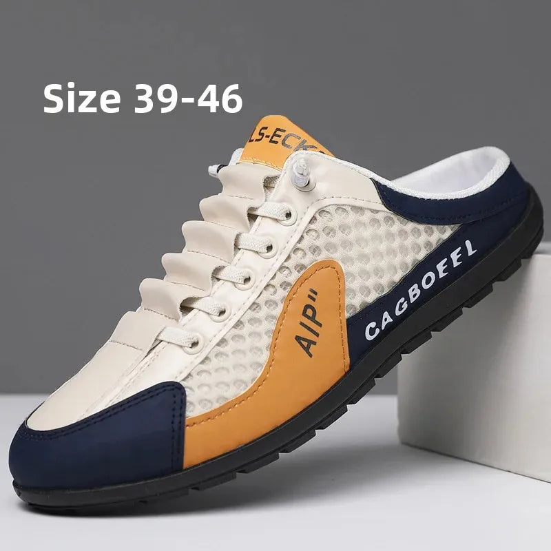 Men's Comfortable Half Support Fashionable Breathable Popular Casual Shoes Mesh Lining