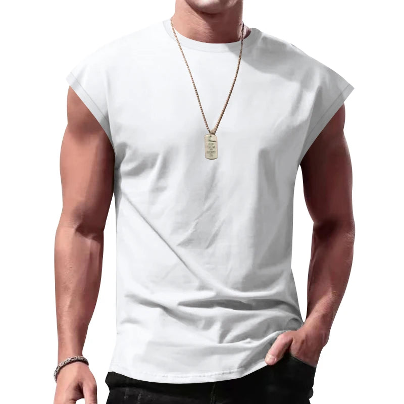 Independent Station 24 Cross-Border Men's New Sleeveless T-Shirt, Youth Casual