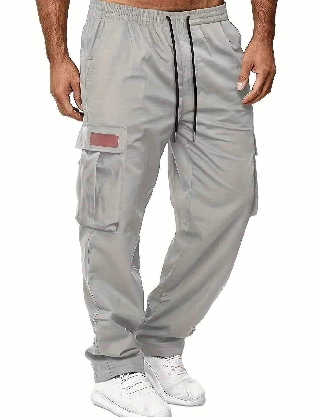 New Men's 2024 Work Pants, Drawstring Multi, Pocket Casual Pants