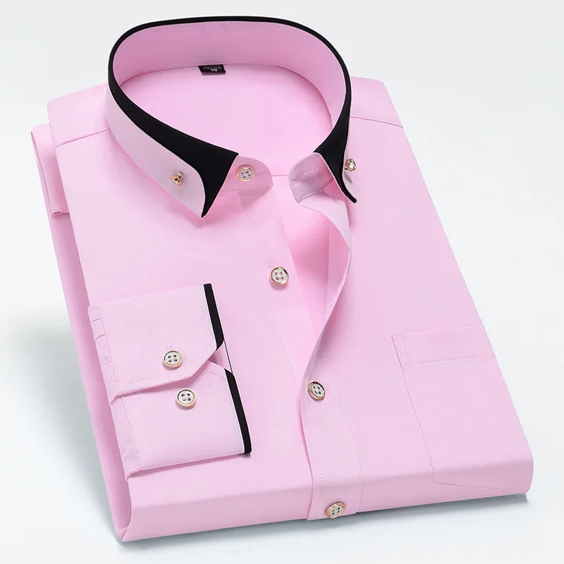 Men's Business Dress Shirts, Formal Button-Down also Anti-Wrinkle