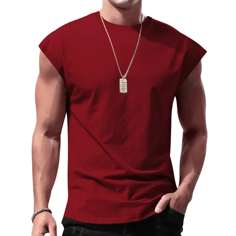Independent Station 24 Cross-Border Men's New Sleeveless T-Shirt, Youth Casual