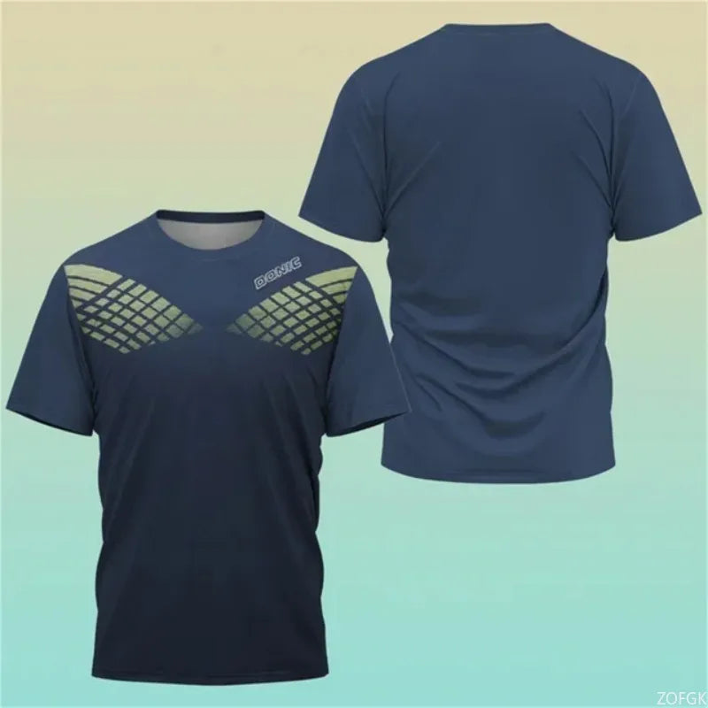 New Hot 3D Printing Boutique Table Tennis Shirt, Sweat Absorption Comfortable Top