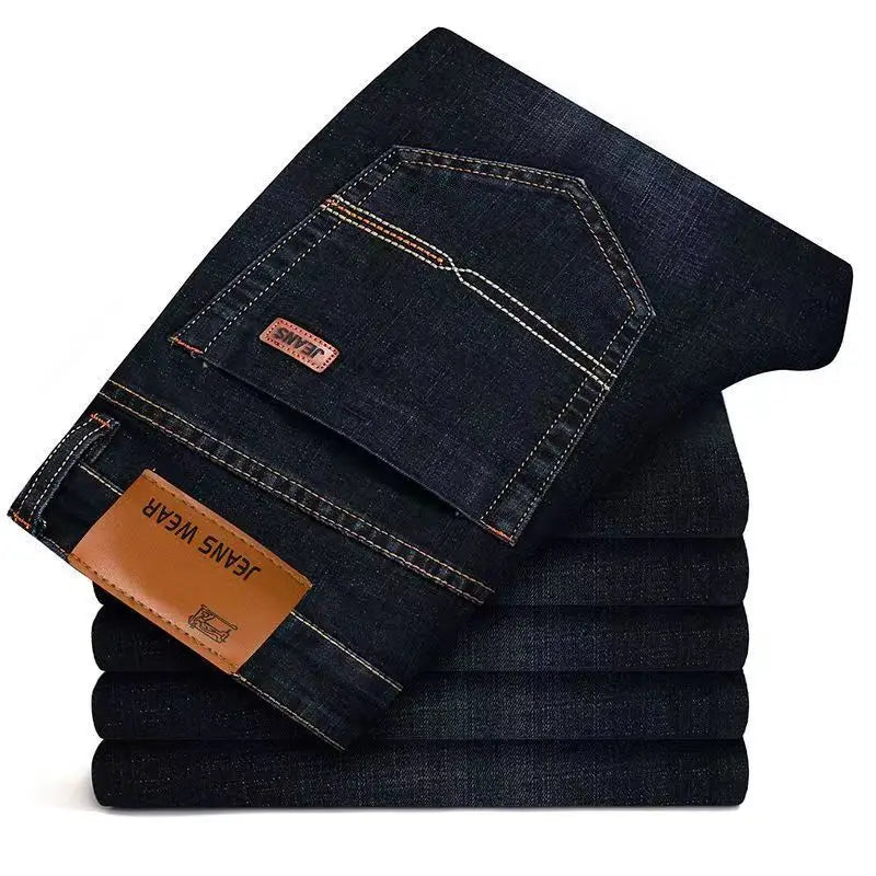 Men's Fashion Straight Jeans 2025, New Stretch Slim Fit Pants Comfortable and Soft