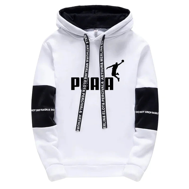 Men's Tracksuit Trend, Printed Single Piece Sweatshirts with Sweatpants