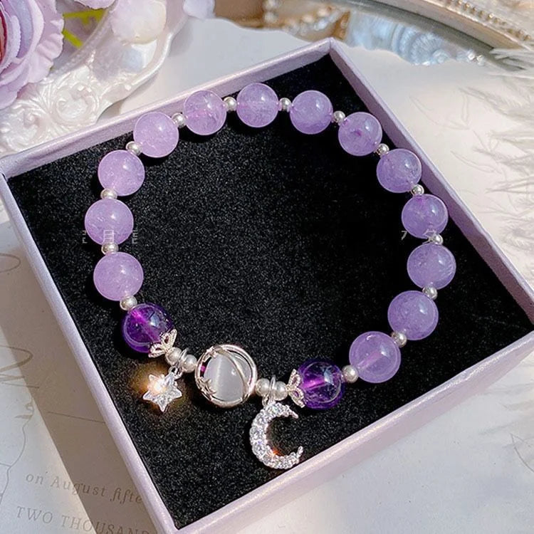 New Simple Crystal Bead Bracelet for Women and Girls