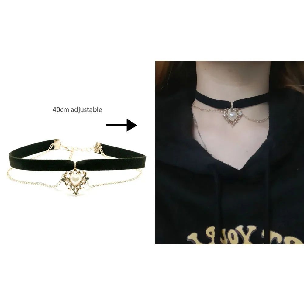Sexy Trendy Vintage Charm Round Gothic Collar Necklaces