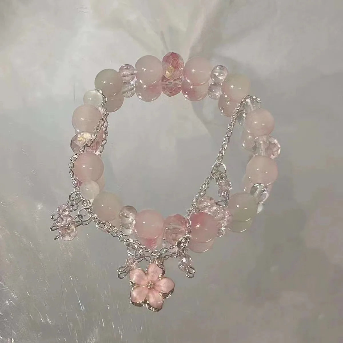 New Simple Crystal Bead Bracelet for Women and Girls