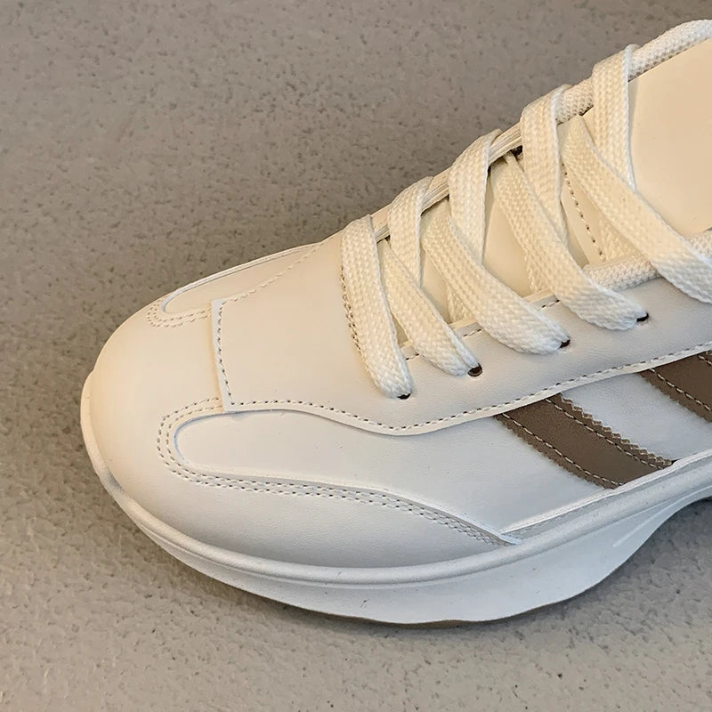 Summer Casual Patchwork Leather Sneakers
