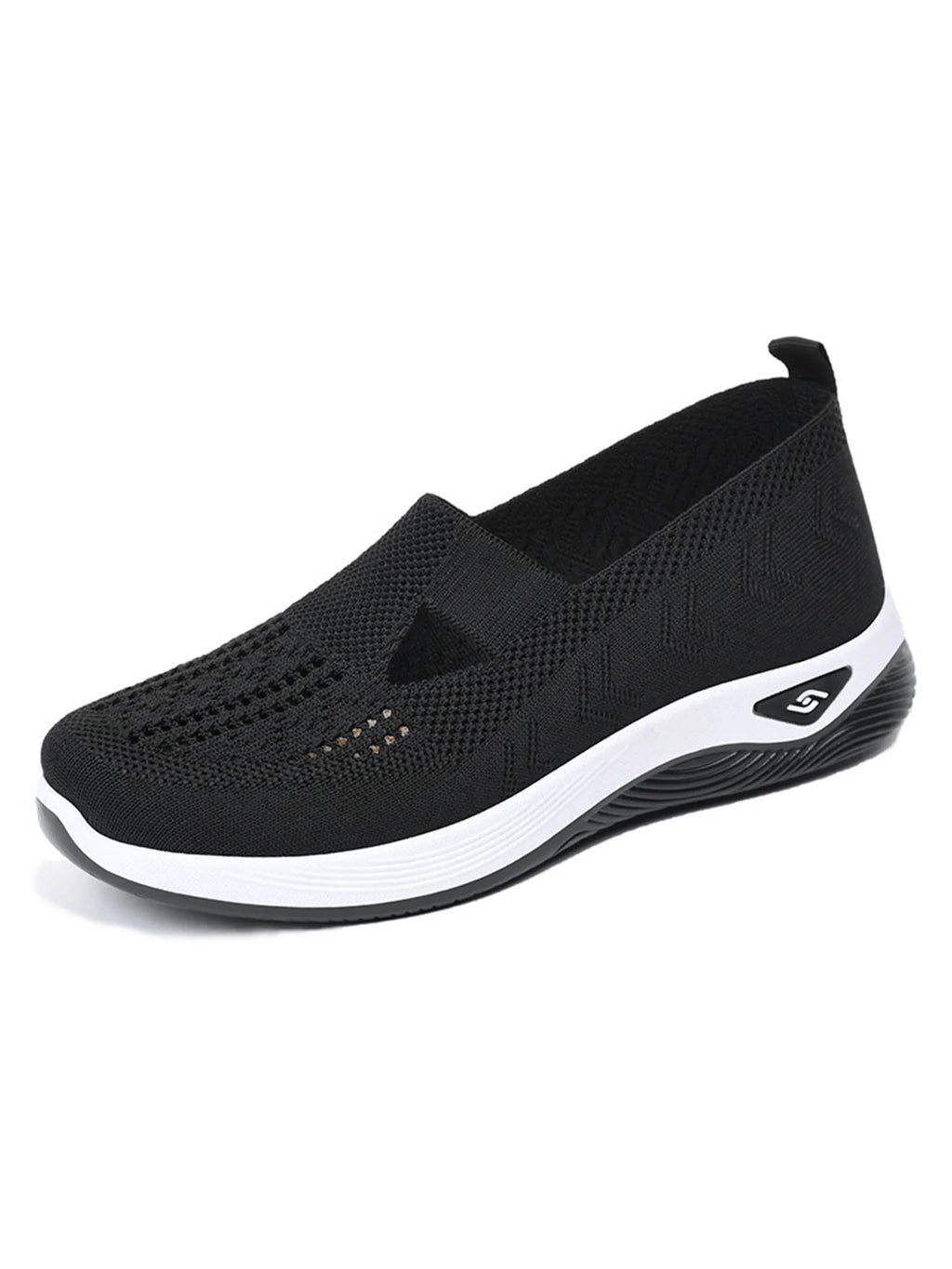 Women's Solid Color Breathable Sneakers, Low-top, Knitted, Breathable, Light Walking, in 6 Colors