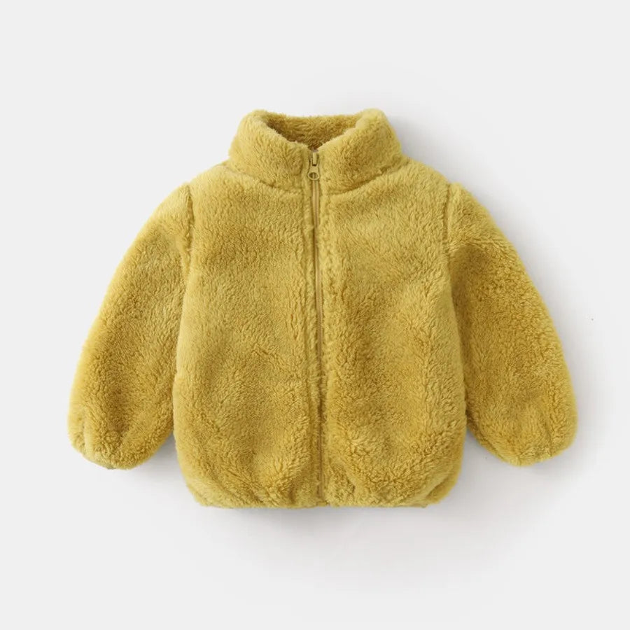 Children's Casual Fashion Warm Plush Coat, Toddle Outerwear