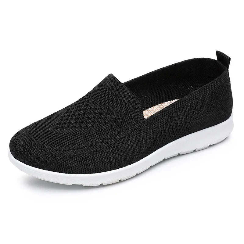 Comfortable casual women's shoes breathable fabric solid colors low-cut