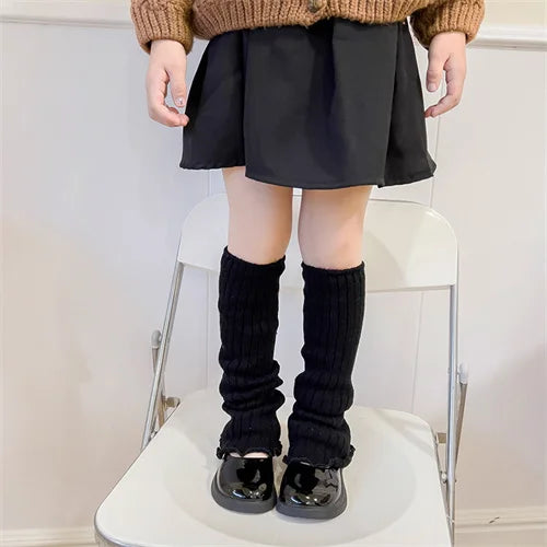 Fashion Girl's Leg Warmers, Knitted Warm Soft Socks, Elegant and Fashionable, 3-12Yrs