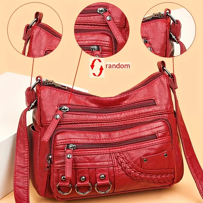 Women's Fashion Vintage PU Handbag & Purse,