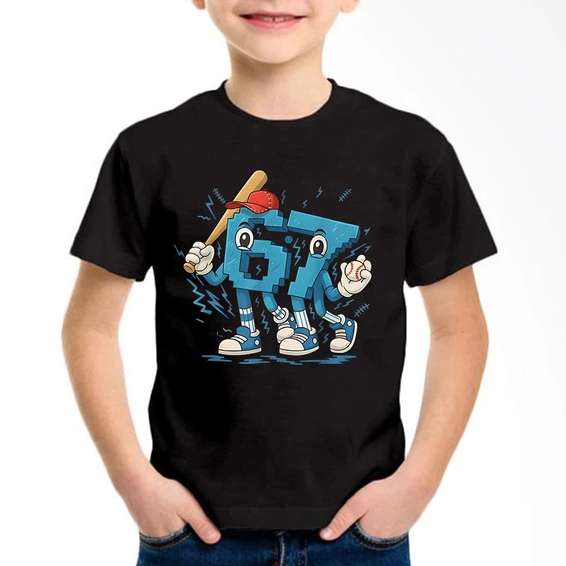 New Funny Six Seven Italian Brainrot Graphic Print T-Shirt Boy/Girl