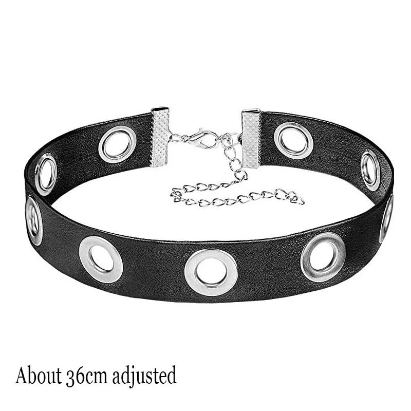 Woman Black Punk Choker Collar Necklace, Spike Chocker Gothic Cosplay Accessories