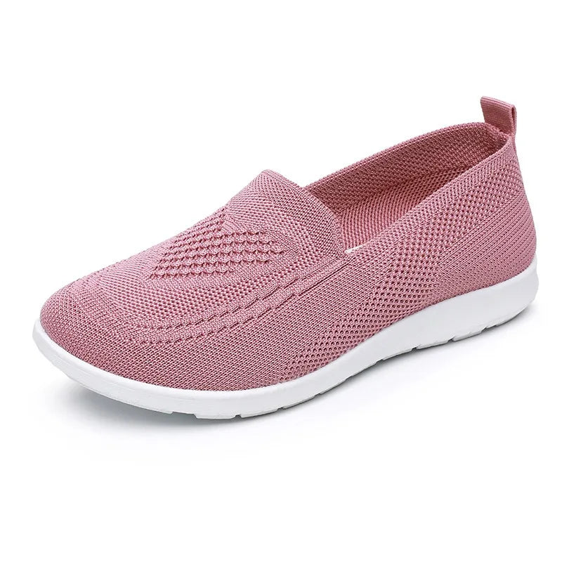 Comfortable casual women's shoes breathable fabric solid colors low-cut