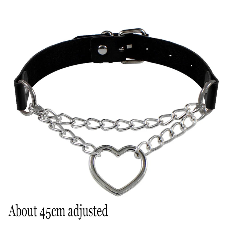 Woman Black Punk Choker Collar Necklace, Spike Chocker Gothic Cosplay Accessories