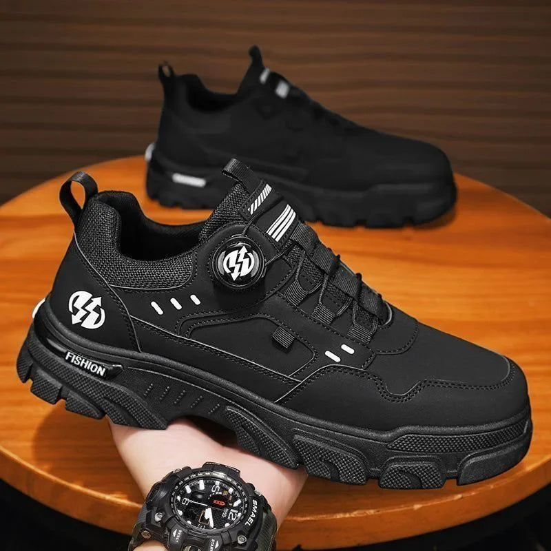 Summer Men's Casual Leather Sneakers Comfortable Soft Male Wark Board Shoes Platforms