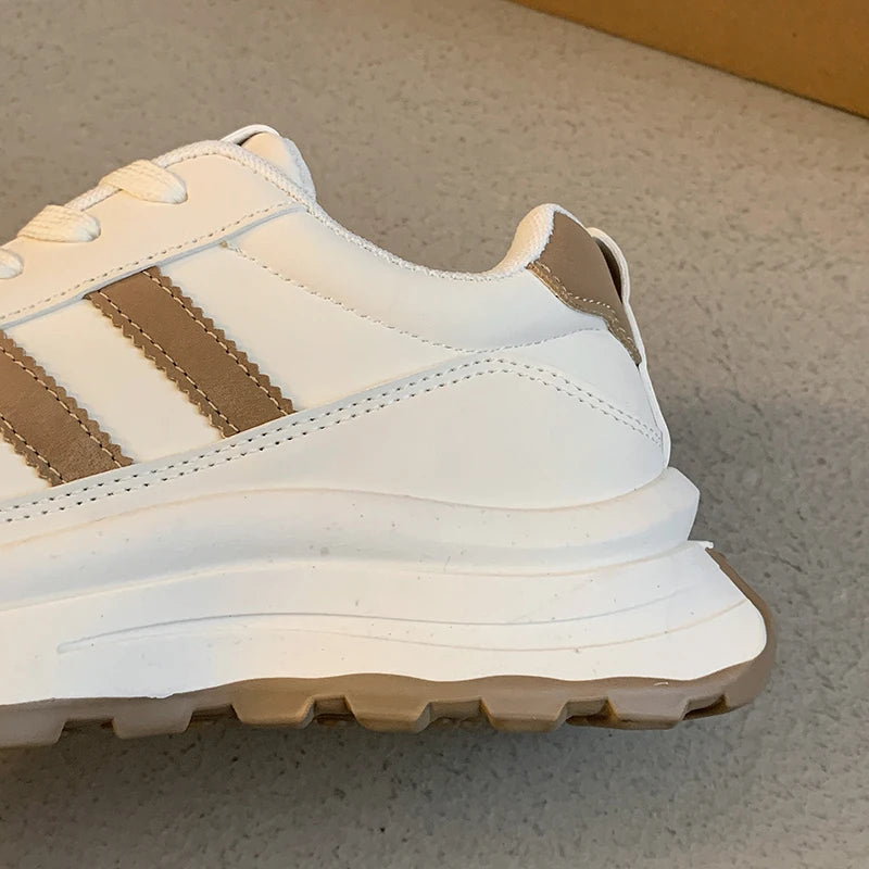 Summer Casual Patchwork Leather Sneakers