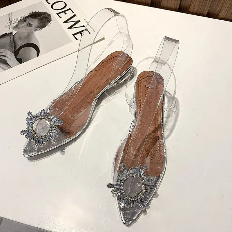 Summer Women's Heeled Sandals Fashion Dress Breathable Soft Comfortable