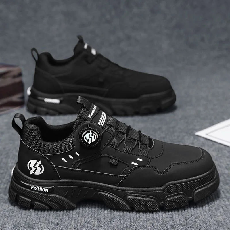 Summer Men's Casual Leather Sneakers Comfortable Soft Male Wark Board Shoes Platforms