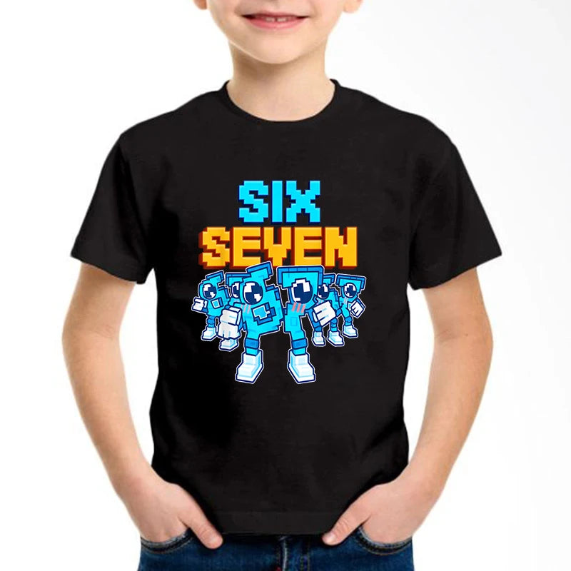 New Funny Six Seven Italian Brainrot Graphic Print T-Shirt Boy/Girl