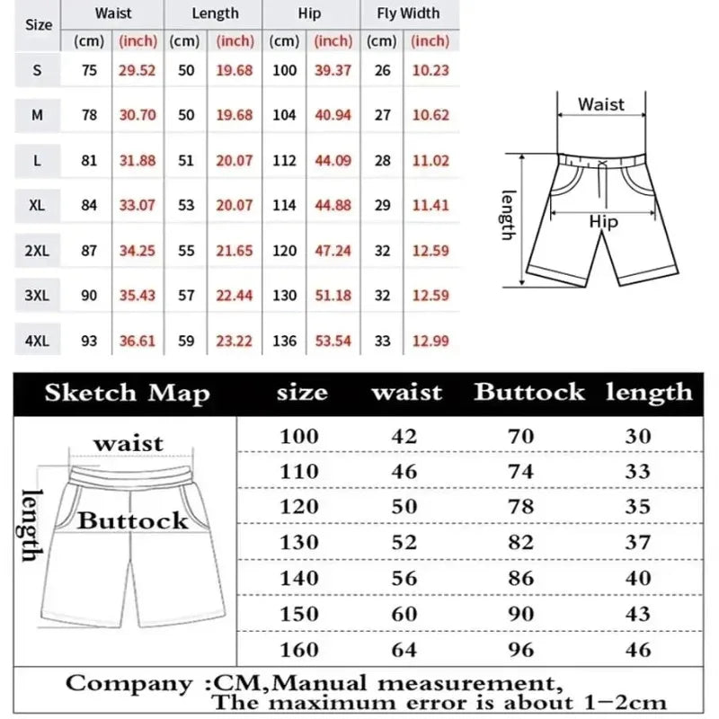 Adult and Children's Cyberpunk Style, SpongeBob Pineapple Shorts, Breathable Quick-Dry 3D Print