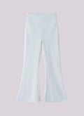 Girls Flared High Waist Yoga Leggings Teenagers Stretch Elastic Waistband