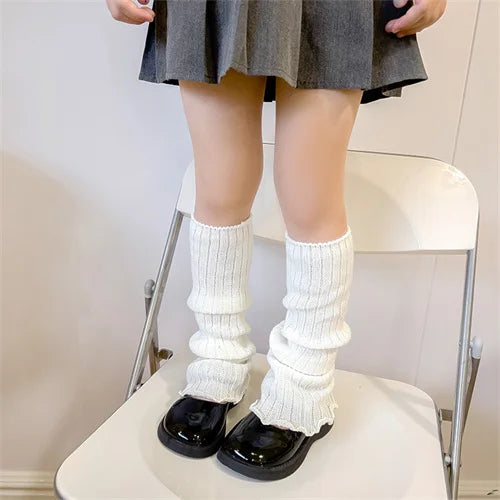 Fashion Girl's Leg Warmers, Knitted Warm Soft Socks, Elegant and Fashionable, 3-12Yrs